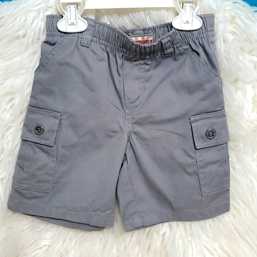 Nwot Kids headquarters boys grey cargo shorts size 18m